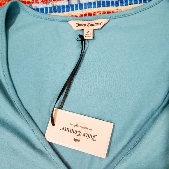 ⭐HP⭐ JUICY COUTURE DRESS BABY BLUE RUFFLE HIGH LOW - Picture 10 of 12